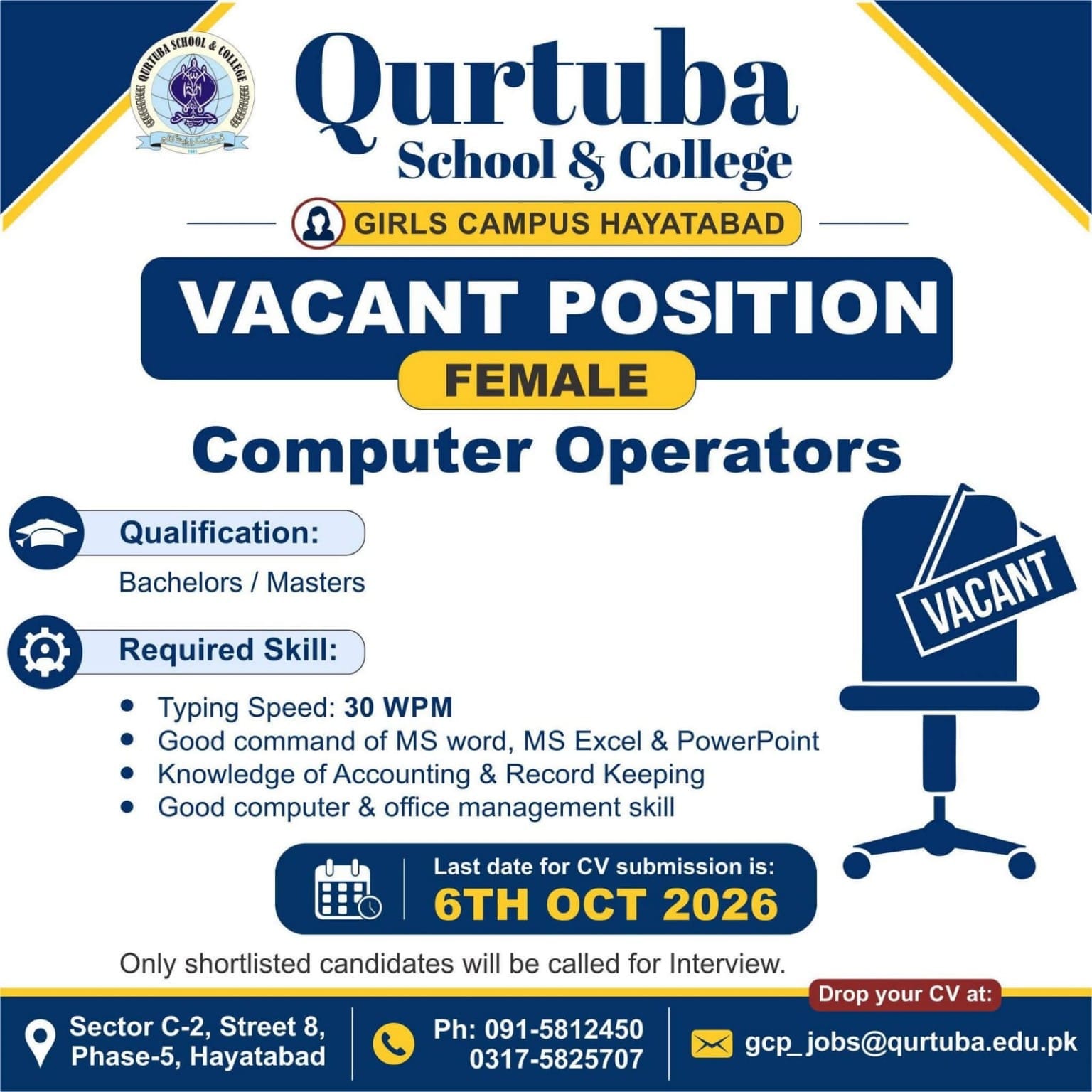 Female Computer Operators advertisement